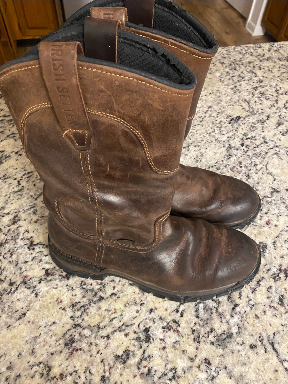 Irish Setter Brown Leather Western Work Boots
